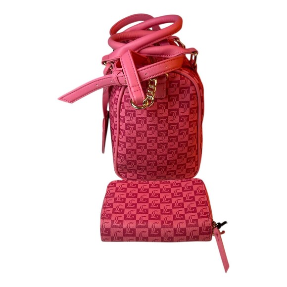 Juicy Couture Fame Satchel & Miss Juicy Double Med Zip Wallet Pink Lemonade NWT - Picture 3 of 6